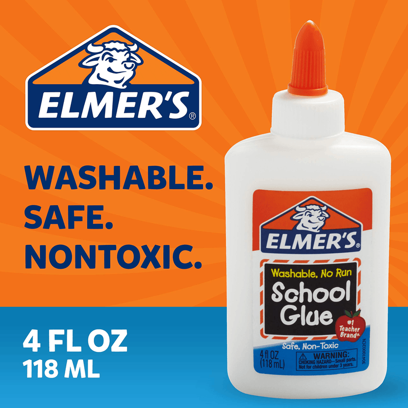 6 Pack Elmers Washable No Run School Glue Bottle 118mL BULK E304 (6 Pack) - SuperOffice