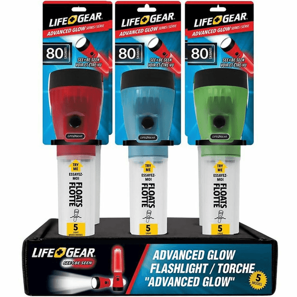 6 Pack LifeGear Advanced Torch Flash Light Weather Resistant Floating Assorted Colour LG3732 (6 Torch) - SuperOffice