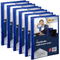 6 Pack Marbig Flexibinder 2 Ring 20mm A4 Clear Cover Blue Folder BULK 47485 (6 Pack) - SuperOffice