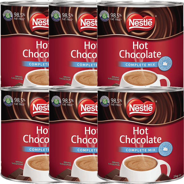 6 Pack Nestle Instant Hot Chocolate Complete Mix 2kg Can BULK 12086132 (6 Pack) - SuperOffice
