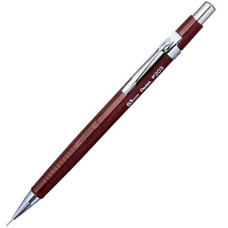 6 Pack Pentel P203 Mechanical Drafting Pencil 0.3mm Pacer Premium Metal Tip P203-E (6 Pencils) - SuperOffice