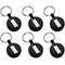 6 Pack Rexel Retractable Key Holder Mini With Keyring And Cord Black 9800502 (6 Pack) - SuperOffice