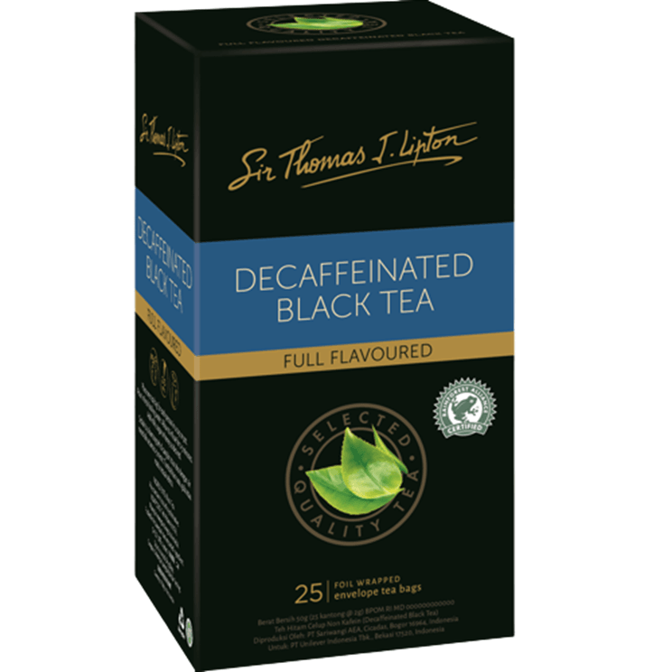 6 Pack Sir Thomas Lipton Teabags Decaffeinated Decaf Black Tea Pack 25 62052266 (6 Pack) - SuperOffice