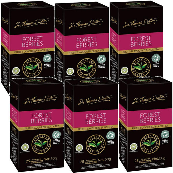 6 Pack Sir Thomas Lipton Teabags Forrest Berries Tea 25 Bags 08999999152666 - SuperOffice