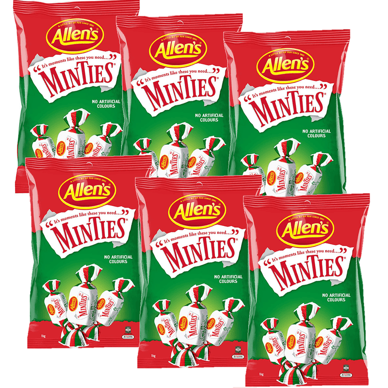 6 Packs Allens Minties 1Kg Bulk Pack 12194384 (6 Packs) - SuperOffice