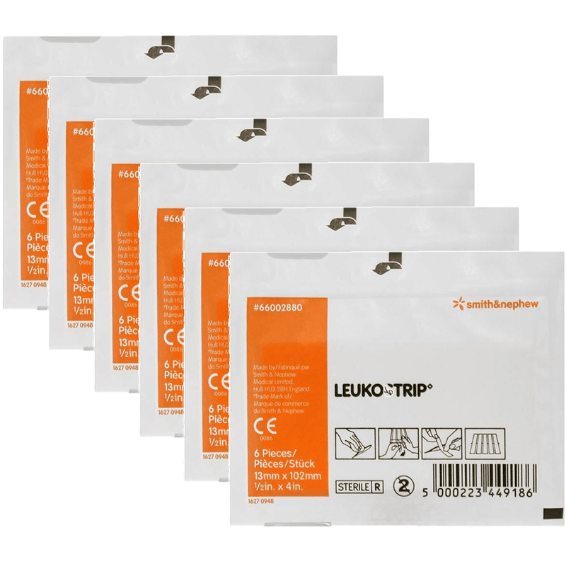 6 Packs Leukostrip Wound Closure Strips 13x102mm Pack 6 42880 (6 Packs) - SuperOffice