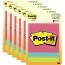 6 Packs Post-It 6301 Lined Ruled Sticky Notes 76x76mm Jaipur Pack 3 70005271815 (6 Packs of 3) - SuperOffice