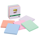 6 Packs Post-It Notes Recycled Super Sticky 76x76mm Bali Pastel Colours 5 Pads 70005250496 (6 Packs of 5 Pads) - SuperOffice