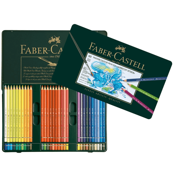 60 Faber-Castell Albrecht Durer Water Colour Pencils Tin Set Watercolour 117560 - SuperOffice