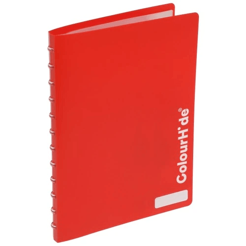 6x Colourhide My Custom Refillable Display Book 20 Pockets Heavy Weight A4 Red 2020303 (6 Pack) - SuperOffice