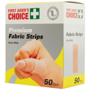 6x First Aiders Choice Premium Fabric Strips Extra Wide Bands Box 50 69035 (6 Boxes) - SuperOffice