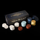 Roxley Iron Clays 100 Chips Printed Box Luxury Game Counters Brass Birmingham Lancashire Game