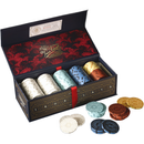 Roxley Iron Clays 100 Chips Printed Box Luxury Game Counters Brass Birmingham Lancashire Game