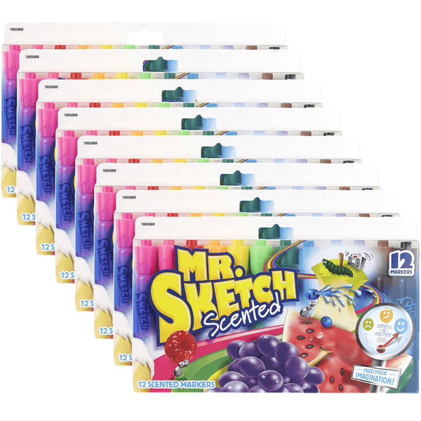 8 Packs Mr Sketch Scented Markers Assorted Pack 12 Bulk 1905069-8 - SuperOffice