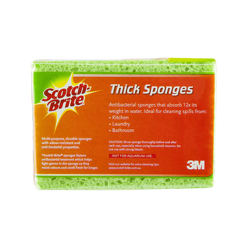 8 Packs Scotch-Brite Chunky Sponges Cleaning Pack 3 Bulk AN019460011 (8 Packs) - SuperOffice
