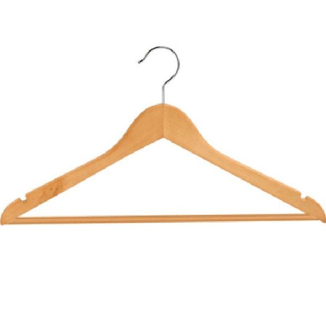 Compass Classic Wood Standard Hook Clothes Coat Hanger Pack 100 Bulk 59122 (100 Pack) - SuperOffice