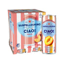 San Pellegrino Ciao! Peach 330mL Slim Can Sparkling Drink 24 Pack S. Pellegrino