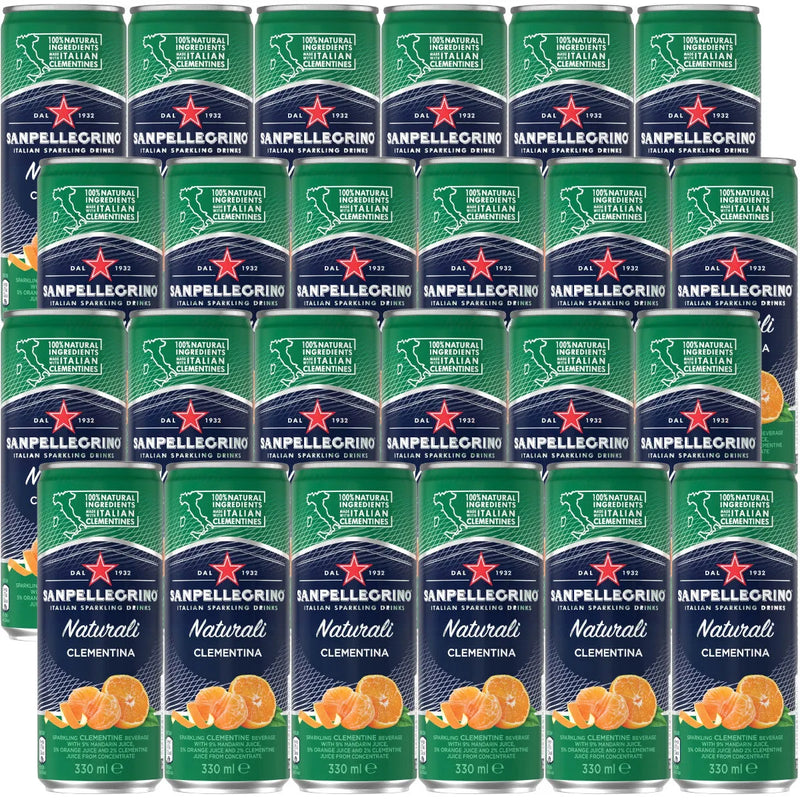 San Pellegrino Clementina 330mL Slim Can Sparkling 24 Pack S. Pellegrino