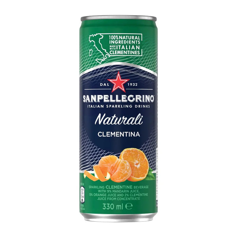 San Pellegrino Clementina 330mL Slim Can Sparkling 24 Pack S. Pellegrino