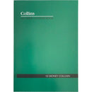 Collins A60 Series Analysis Book 10 Money Column Feint Ruled Stapled 60 Leaf A4 Green