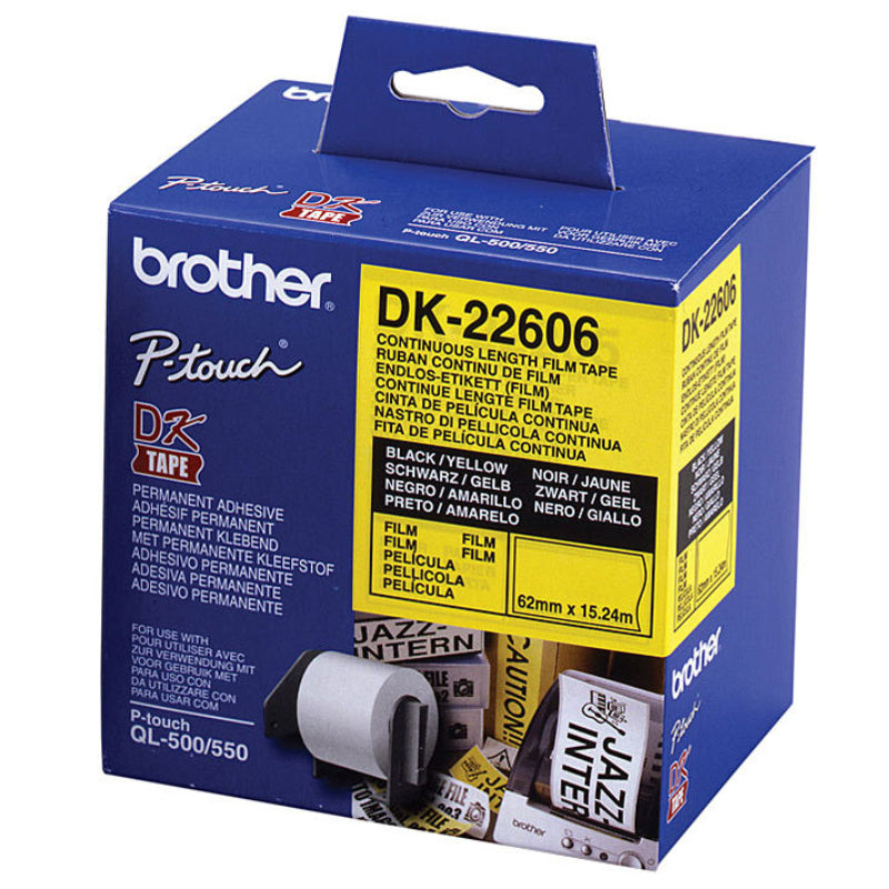 Brother DK-22606 Continuous Film 62mmx15.24m Yellow