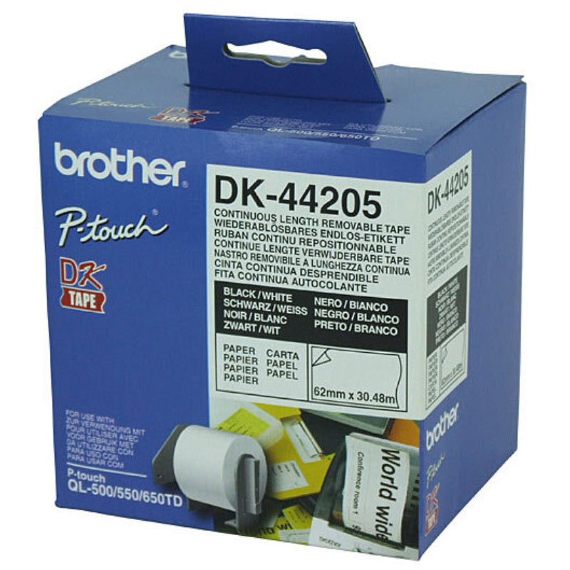 Brother DK-44205 Removable Continuous Roll White