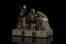 Iron Studios Star Wars: The Mandalorian Boba Fett & Fennec Shand on Throne Deluxe 1:10 Scale Statue