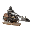 Iron Studios Star Wars: The Mandalorian Mandalorian on Speederbike Deluxe 1:10 Scale Statue