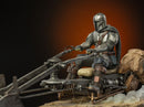 Iron Studios Star Wars: The Mandalorian Mandalorian on Speederbike Deluxe 1:10 Scale Statue