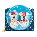 Loungefly Disney Mickey Mouse Snowman Snow Globe Purse