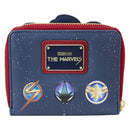 Loungefly The Marvels (2023) Group Symbol Glow Zip Around Wallet