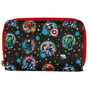 Loungefly Marvel Comics Avengers Floral Tattoo Zip Purse