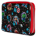 Loungefly Marvel Comics Avengers Floral Tattoo Zip Purse