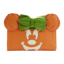 Loungefly Disney Minnie Mouse Pumpkin Glow Face Flap Purse