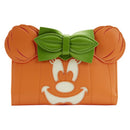 Loungefly Disney Minnie Mouse Pumpkin Glow Face Flap Purse