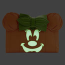 Loungefly Disney Minnie Mouse Pumpkin Glow Face Flap Purse