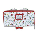Loungefly Disney Mickey Holiday Wreath US Exclusive Zip Around Purse [RS]