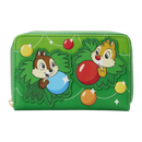 Loungefly Disney Chip & Dale Christmas Ornaments Zip Around Purse