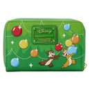 Loungefly Disney Chip & Dale Christmas Ornaments Zip Around Purse