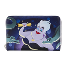 Loungefly The Little Mermaid (1989) Ursula Lair Glow Zip Around Purse