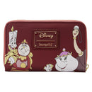 Loungefly Beauty and the Beast (1991) Fireplace Scene Zip Around Purse
