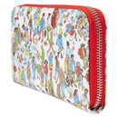 Loungefly Where's Wally Art Print Zip Around Wallet