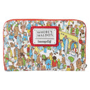 Loungefly Where's Wally Art Print Zip Around Wallet