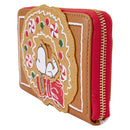 Loungefly Peanuts Snoopy Gingerbread Wreath Scented Zip Around Wallet