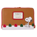 Loungefly Peanuts Snoopy Gingerbread Wreath Scented Zip Around Wallet