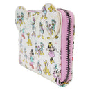 Loungefly Disney: D100 Classic All Over Print Iridescent Zip Around Wallet