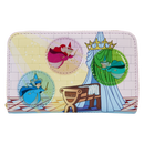 Loungefly Sleeping Beauty Castle Three Good Fairies Stained Glass Zip Around Wallet