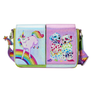 Loungefly Lisa Frank Holographic Glitter Color Block Crossbody Bag