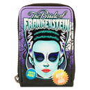 Loungefly Universal Monsters Bride of Frankenstein Neon Mask Zip Wallet