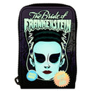 Loungefly Universal Monsters Bride of Frankenstein Neon Mask Zip Wallet